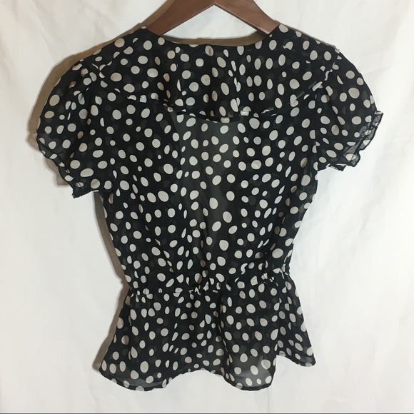 Polkadot Ruffled Blouse - Picture 2 of 7